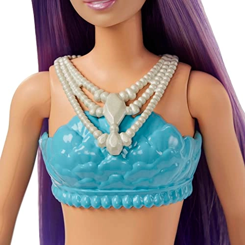 Barbie Dreamtopia Mermaid Doll - Purple Hair Ages 3+
