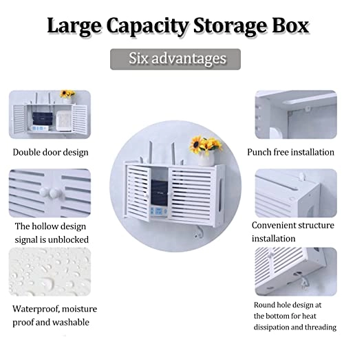Router Storage Box - 48x12x28cm White-b