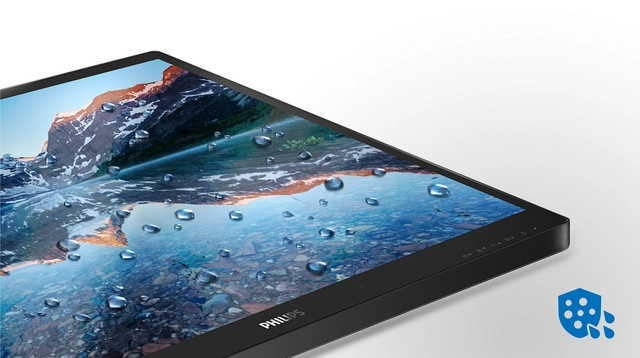 Monitor front surface meets IP65 for water & dust resistance