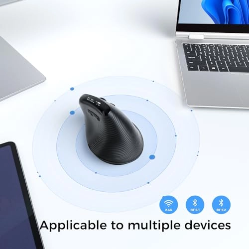 Wireless Ergonomic Mouse - 2.4G Bluetooth Wired