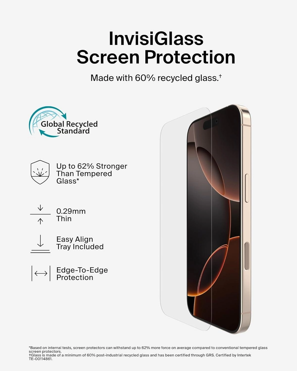 Clear Tem Glass Screen Protector for iPhone 16 Pro Max