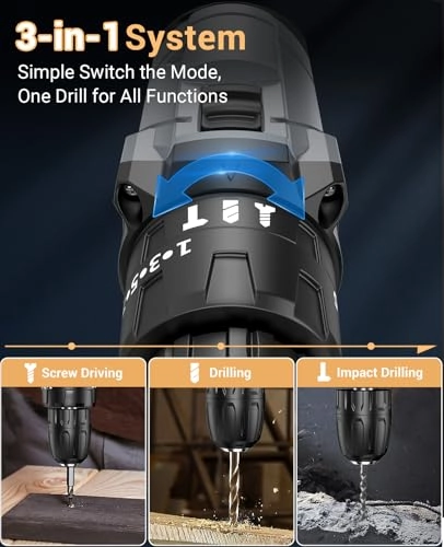 Cordless Drill Driver - 2000 Milliamp Hours