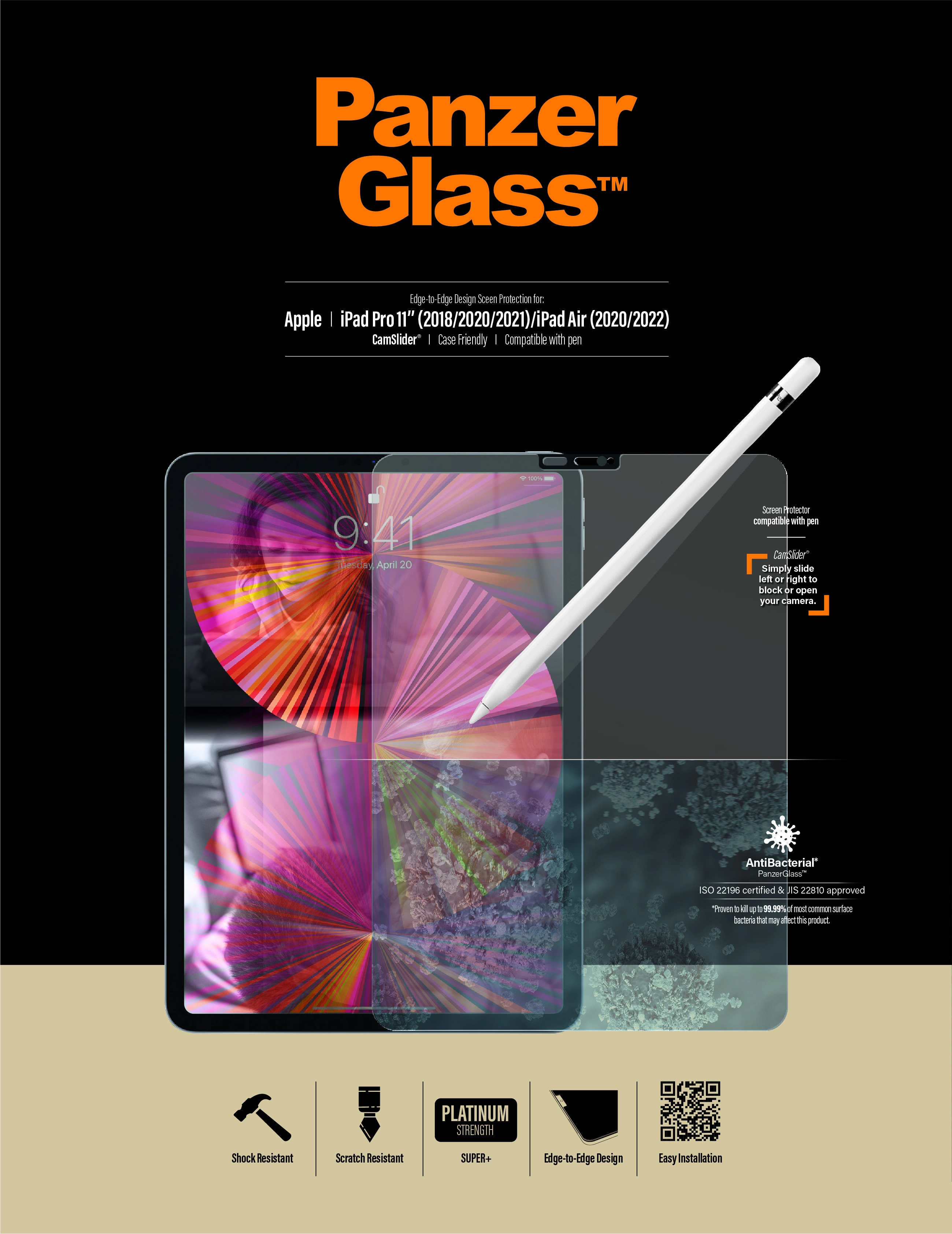 Clear Screen Protector for iPad Pro 11 & iPad Air
