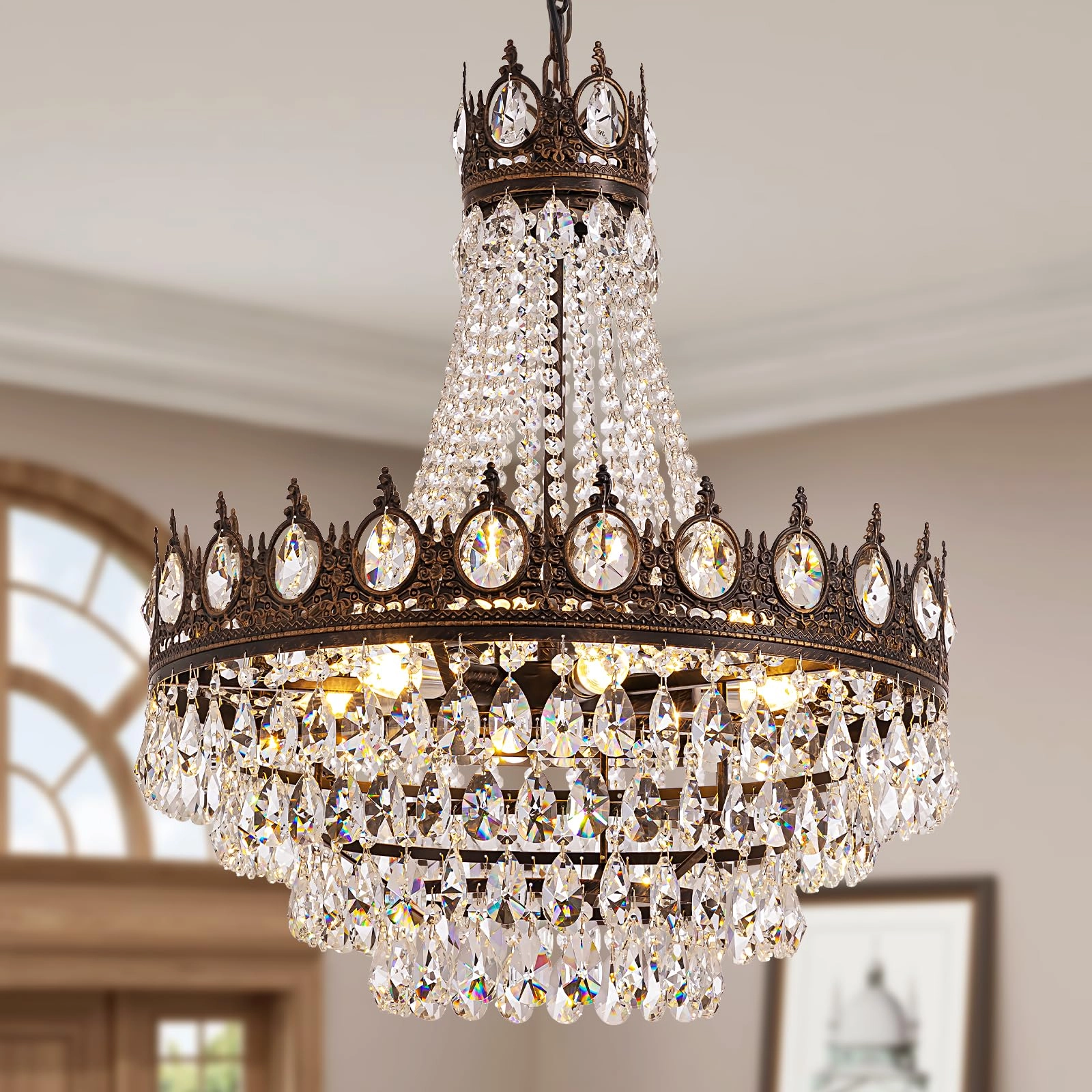 WECHAET LH-446BG-6A - 9-LIGHT D24 x H27 Antique