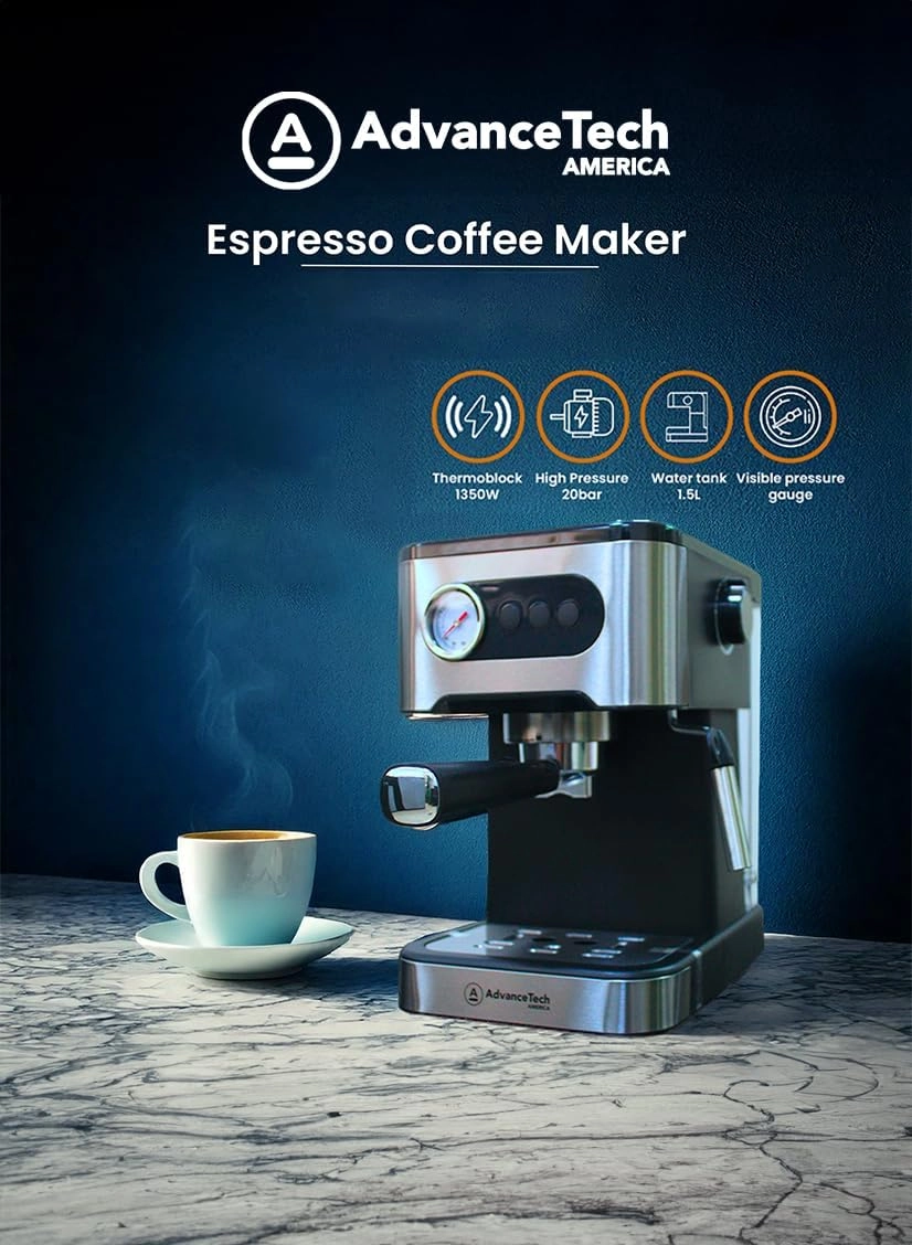 Advancetech America Espresso Maker & Milk ATEM5073