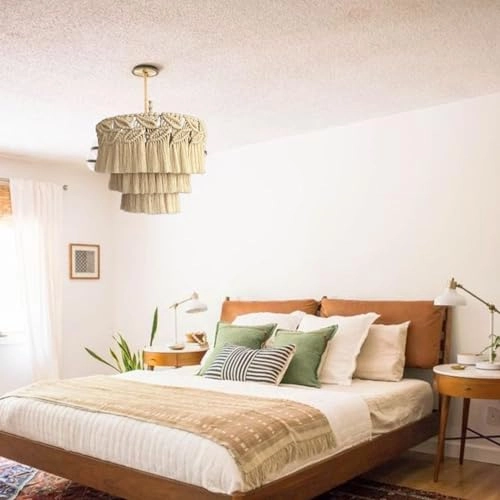 Bohemia Tassel Pendant Light - 24'' Leaf Beige