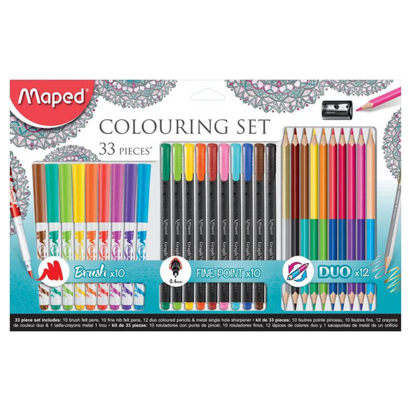 Maped Adult Coloring Pack - 33 Pcs