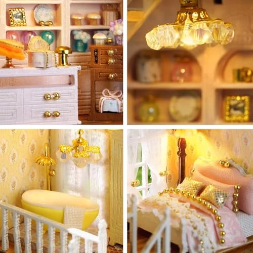 3D Wooden Puzzle Bookshelf Insert - Library of Books 1:24