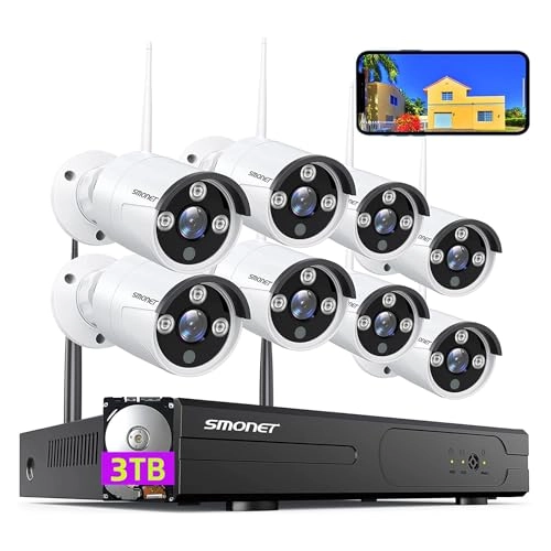 3TB Hard Drive + 3MP Wireless Security Camera System - 8 channels