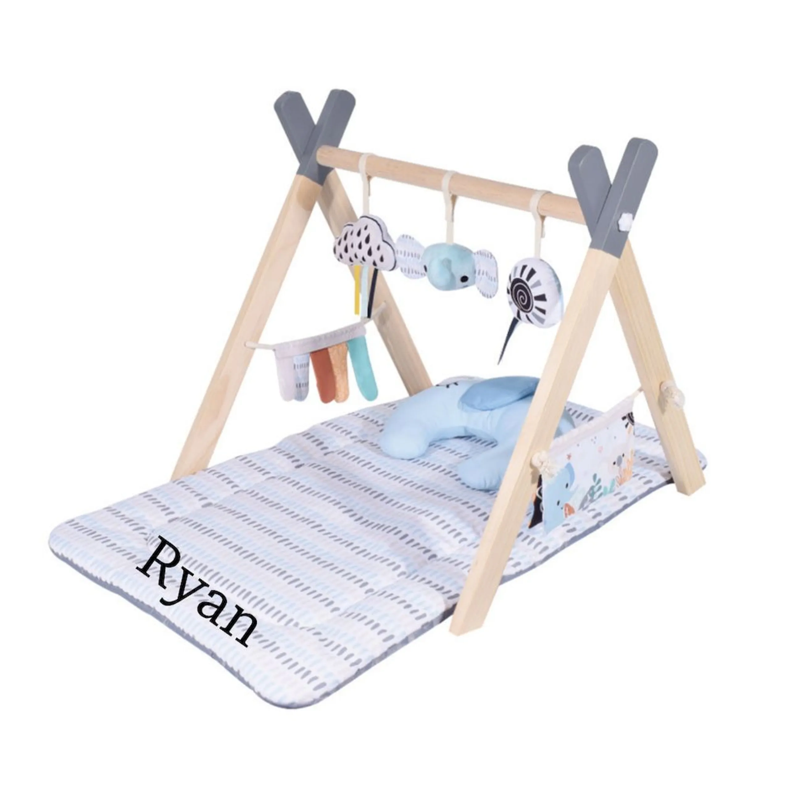 Nyra Wooden Activity Play Gym - Elephant 0 month