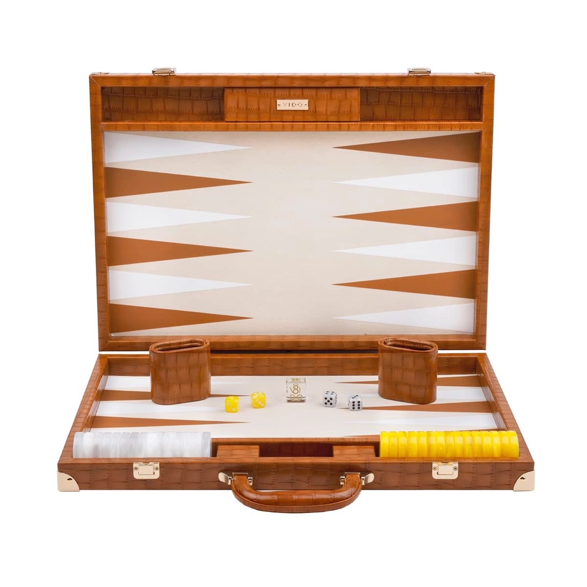 Backgammon Set - 20 inch 44mm Checkers Vegan Leather