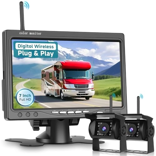 Wireless Backup Camera Kit - 18 IR Night Vision Wireless 1080P
