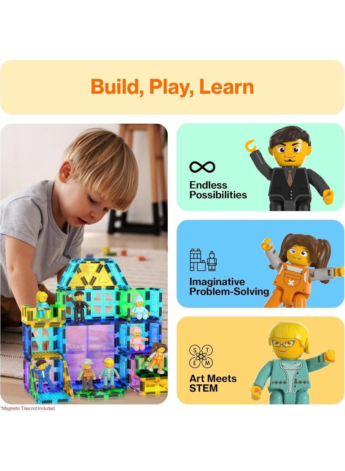 Magnetic Family Character Figures - 8pcs