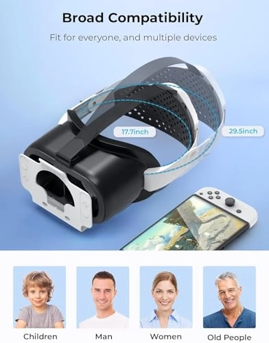 VR Headset for Nintendo Switch - Adjustable HD Lenses Head Strap