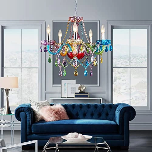 K9 Crystal Chandelier - 5 Lights Chrome