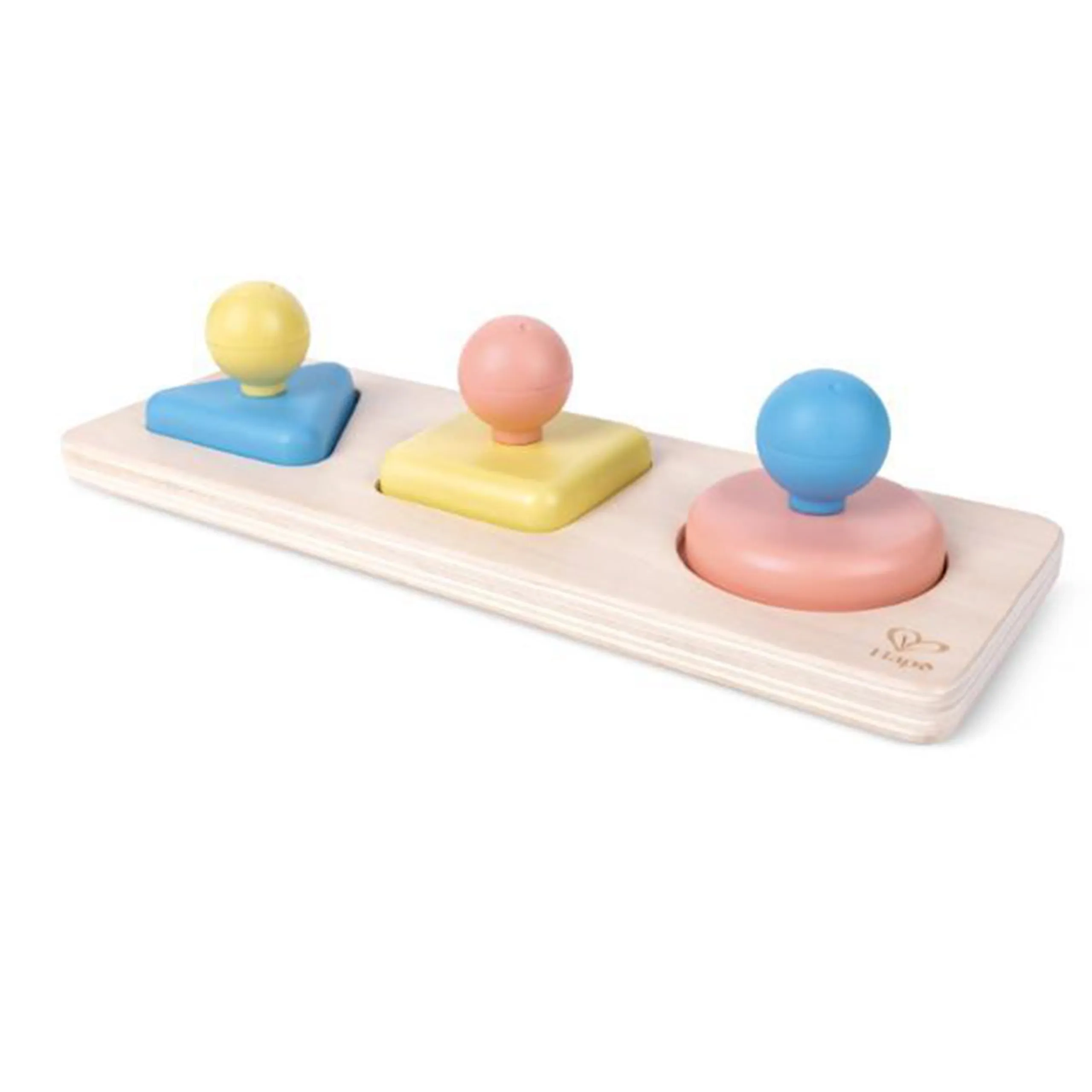 Wooden Montessori Mirror Shape Puzzle - 10M+ 3pcs
