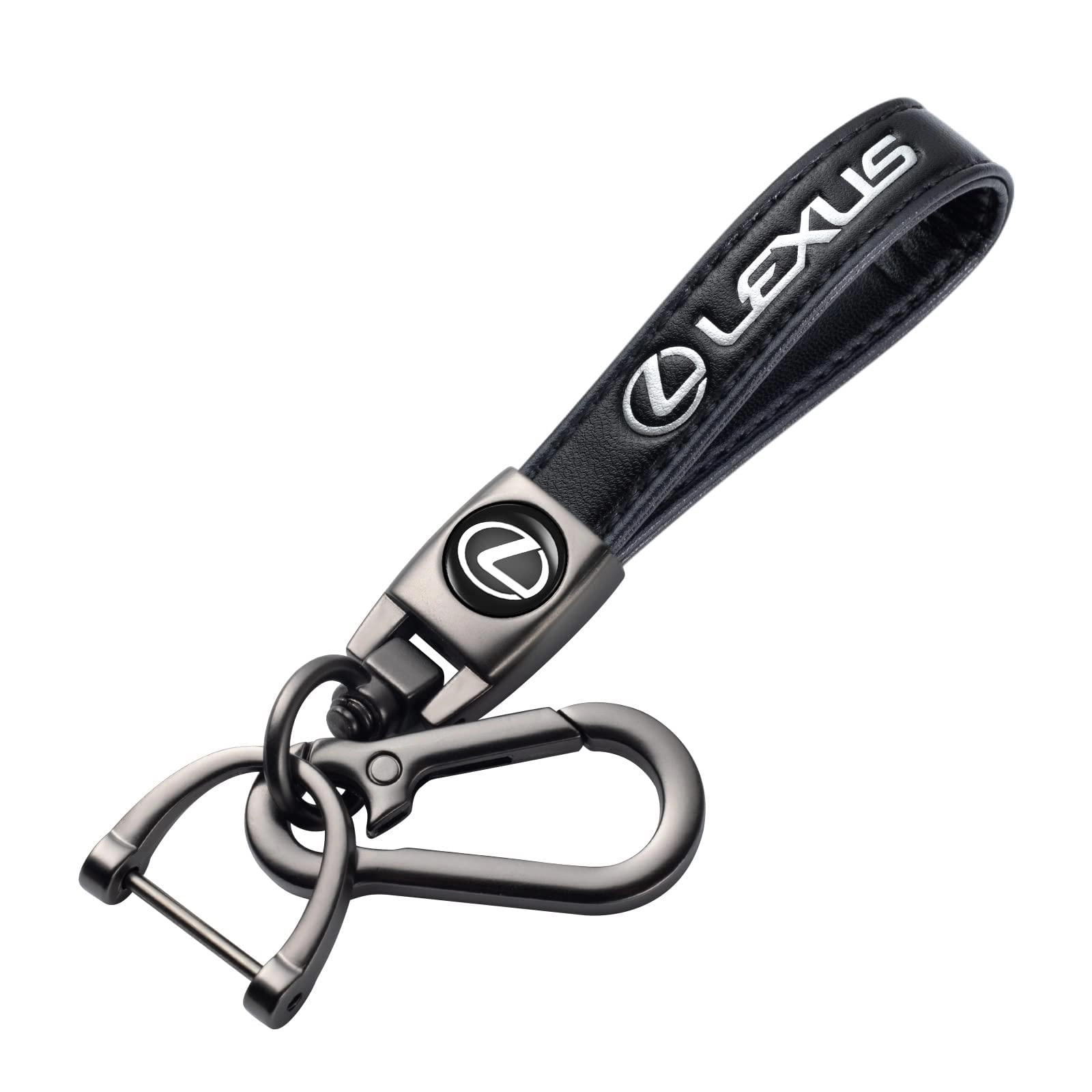 NonoB Leather Car Keychain - Metal Car Key Ring