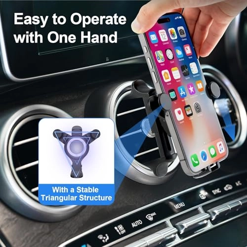 Car Mobile Phone Holder - Round Vents Mount Universal Compatibility