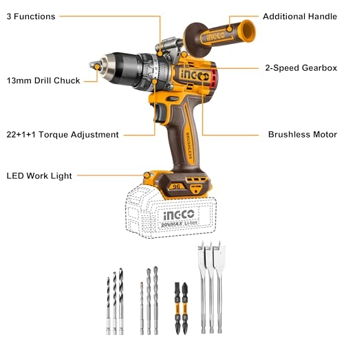 20V Cordless Impact Drill - 2x2.0Ah