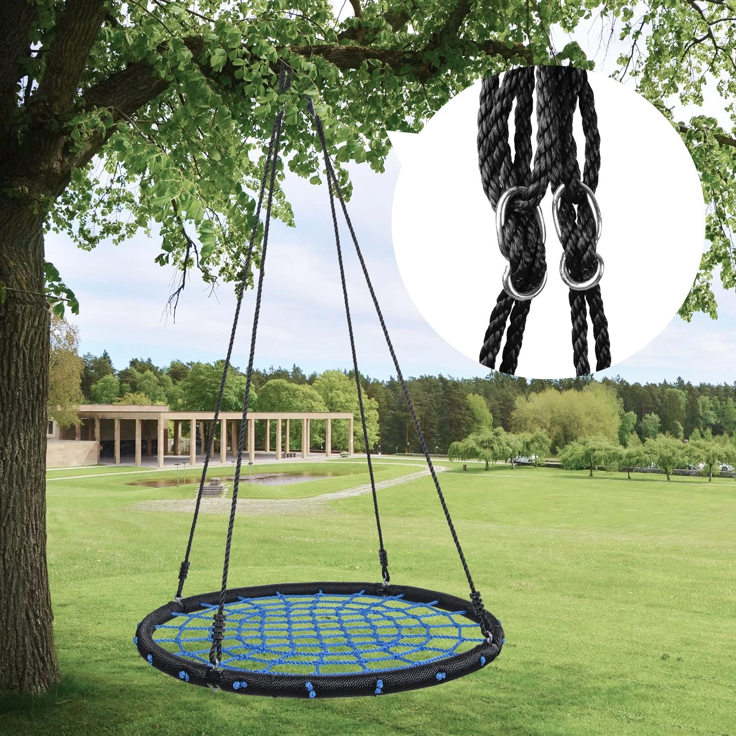 RBWTOYS Existing Swing - 100cm Round Adjustable Hanging Ropes