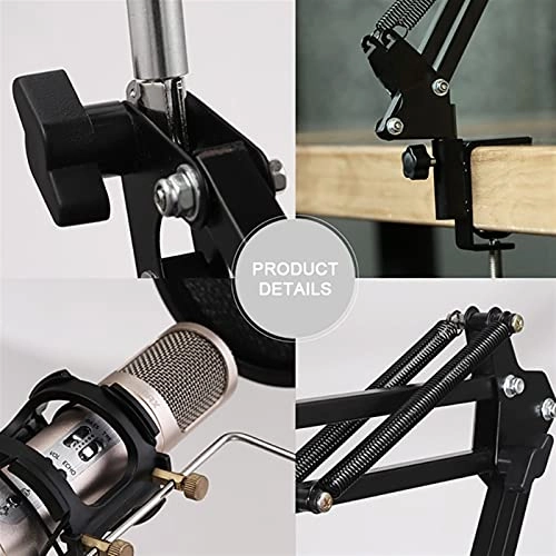 Mic Stand + Mic Clip Holder + Table Mounting Clamp + Pop Filter