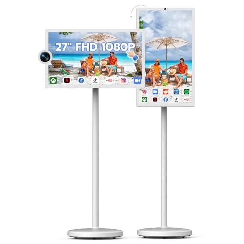 Portable Rolling TV - 1080P 27-Inch