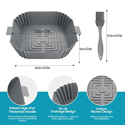 Silicone Air Fryer Liners - Silicone 2 Pcs