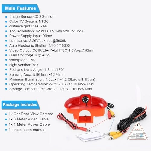 Reversing Camera - Night vision 628 x 586 pixels