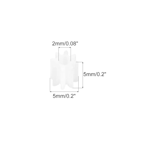 Plastic Gears - 50 Pcs 8 Teeth Module 0.5
