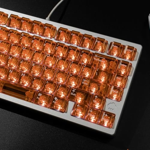 Crystal Clear Keycaps - 114 Keys
