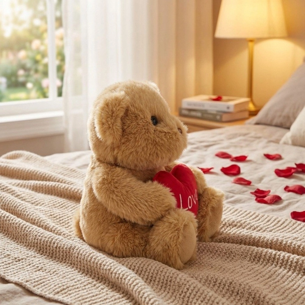 Sherwood Bear With Heart - 20 cm Brown