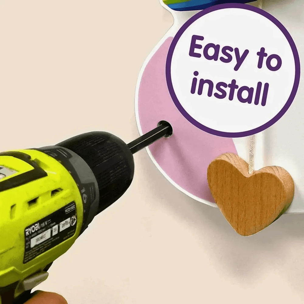 Unicorn Wall-Mounted Wooden Sensory Toy - Suitable for 18 months & above