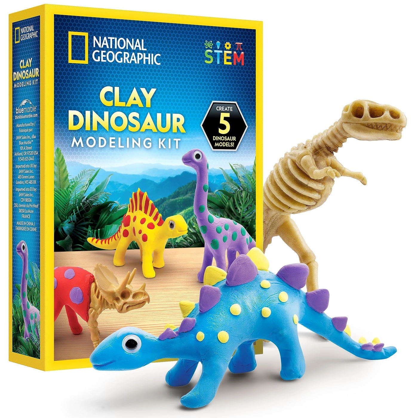 National Geographic Clay Dinosaur Arts & Crafts Kit - Air Dry Clay