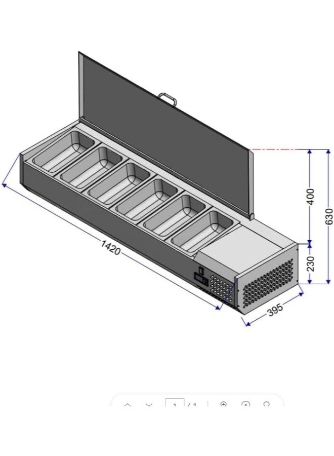 Refrigeration Salad Bar Display - +2~+8°C