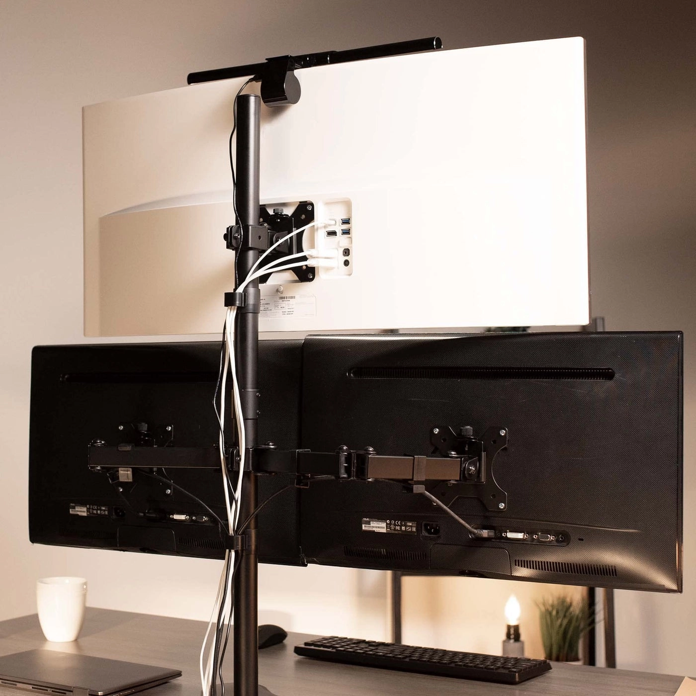 Triple Monitor Mount - three 24" 100x100mm