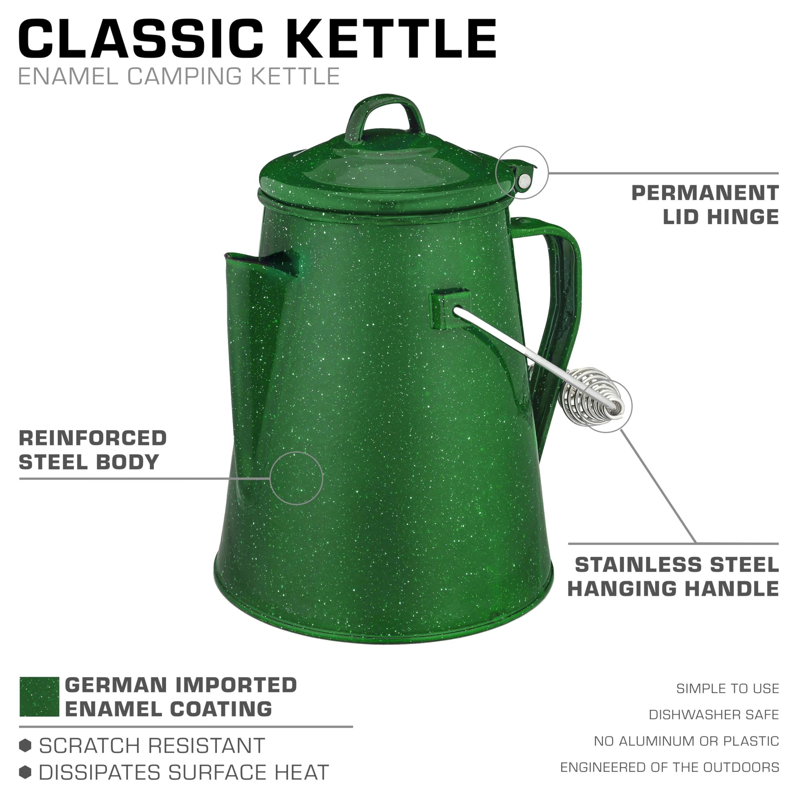 Classic Camping Kettle - 12.0 Count 12 Cups