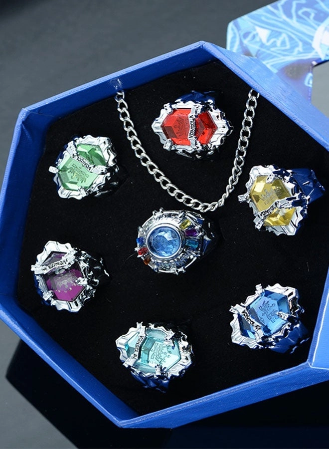 Halamodo Future Arc Vongola Rhinestone Silver-Tone Zinc Jewellery Set