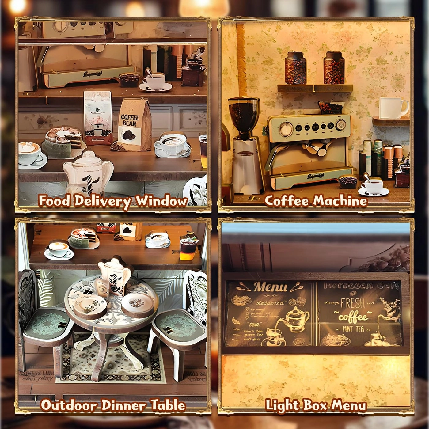 Coffee Shop Book Nook Kit - Retro Coffee Shop