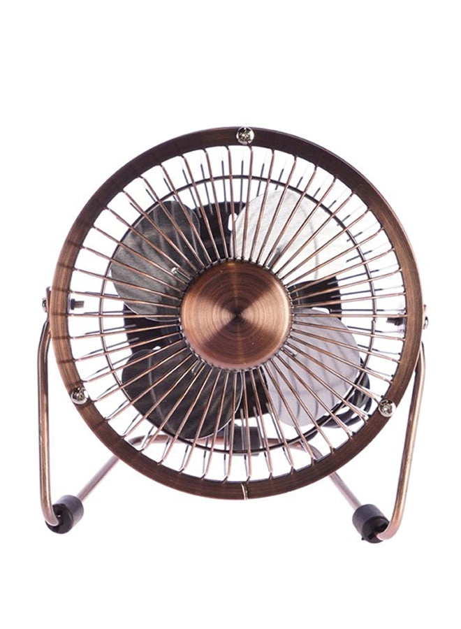 CRONY Portable USB Cooling Fan - Brown/Silver 1.2m Cable DC5V