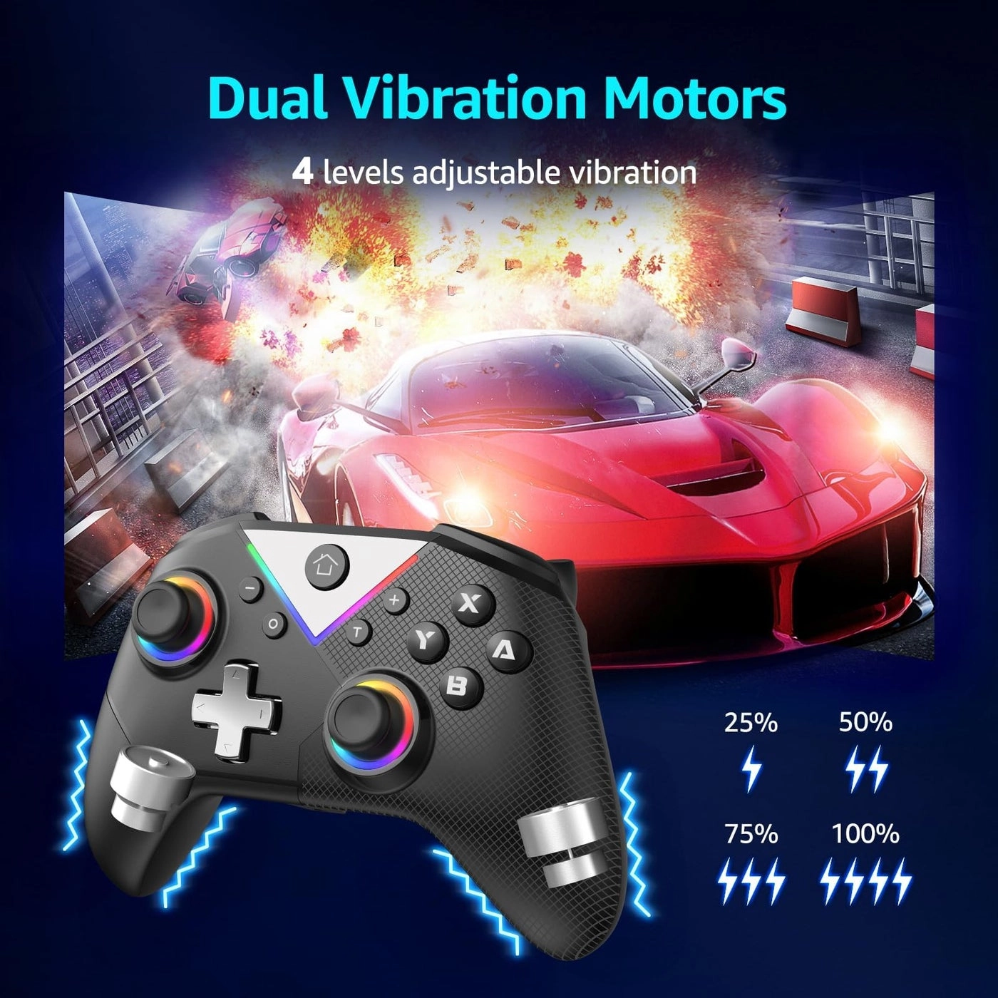 Wireless Switch Controller - Black Nitendo Switch/PC/Steam/Android/IOS