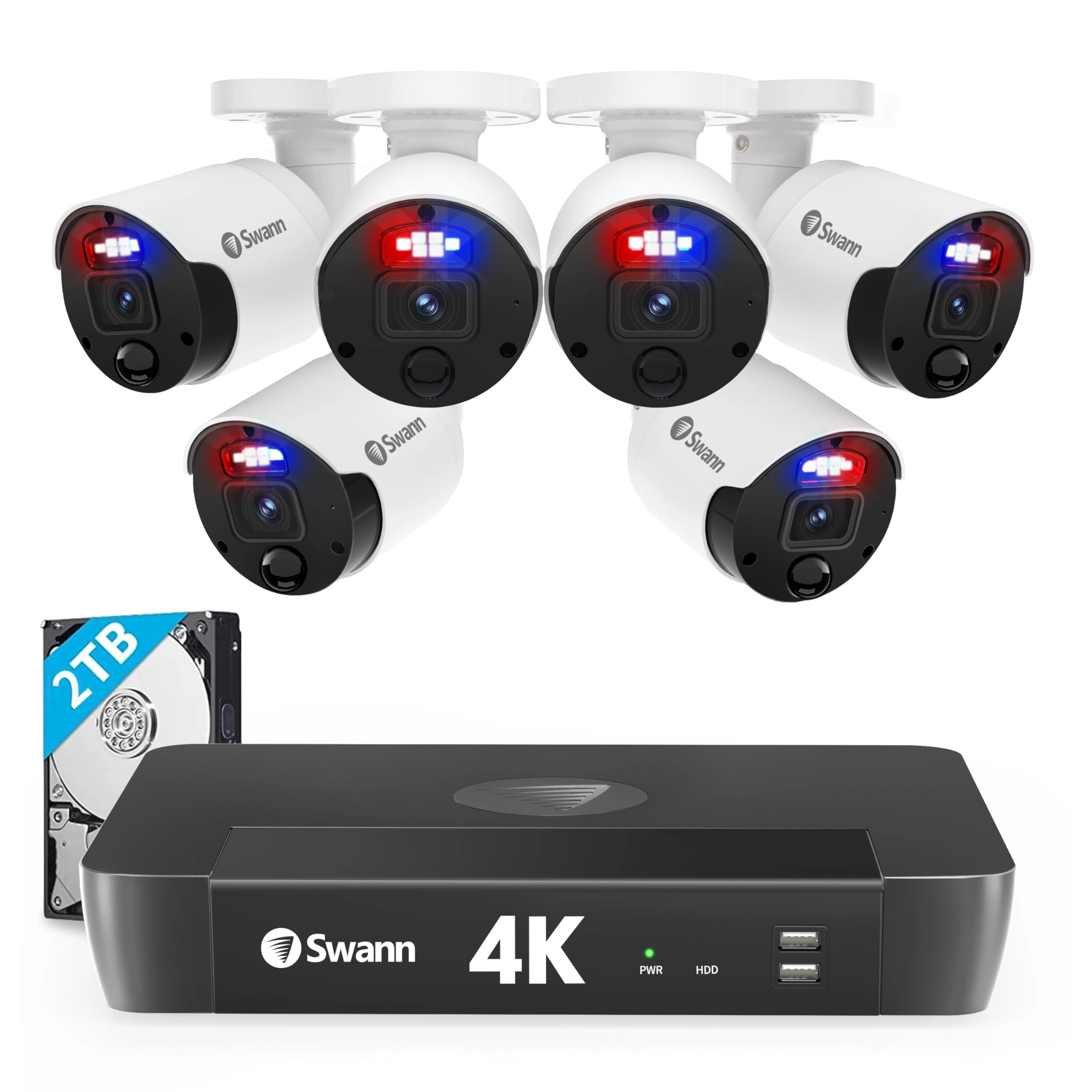 Swann 4K UHD Home Security Camera System - 6 cameras 8 channels