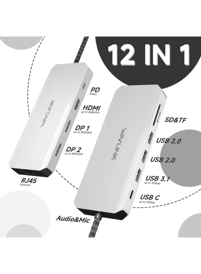DisplayLink USB-C Triple Display Docking Station - USB-C Windows & More