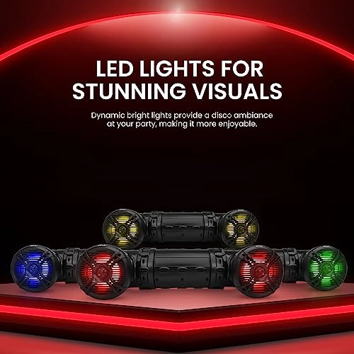 Marine ATV Powered Speakers - 6.5 Inches 1000 Watts