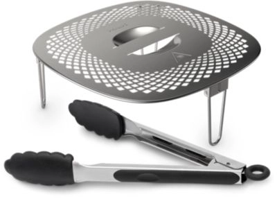 Remove the snacks using the silicone head easy-grip tongs