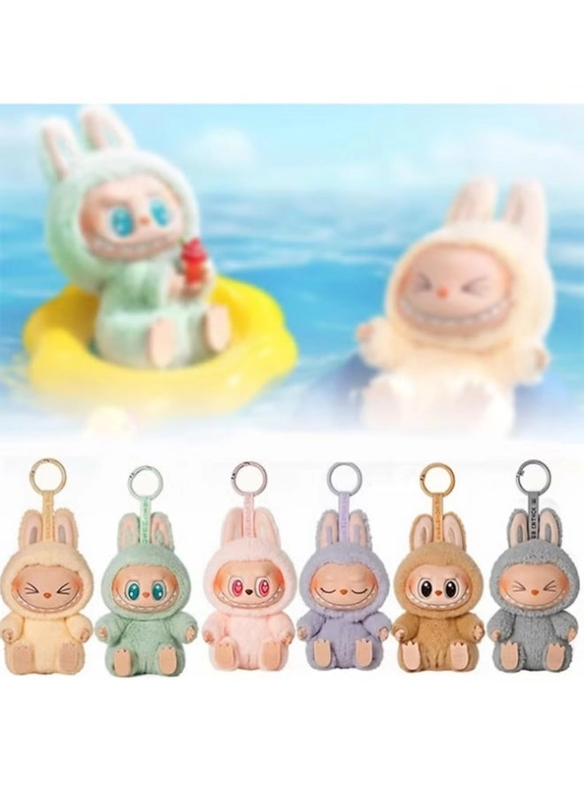 Labubu Plush Doll - 17cm Vinyl 3rd Generation Macaron 6-Pack