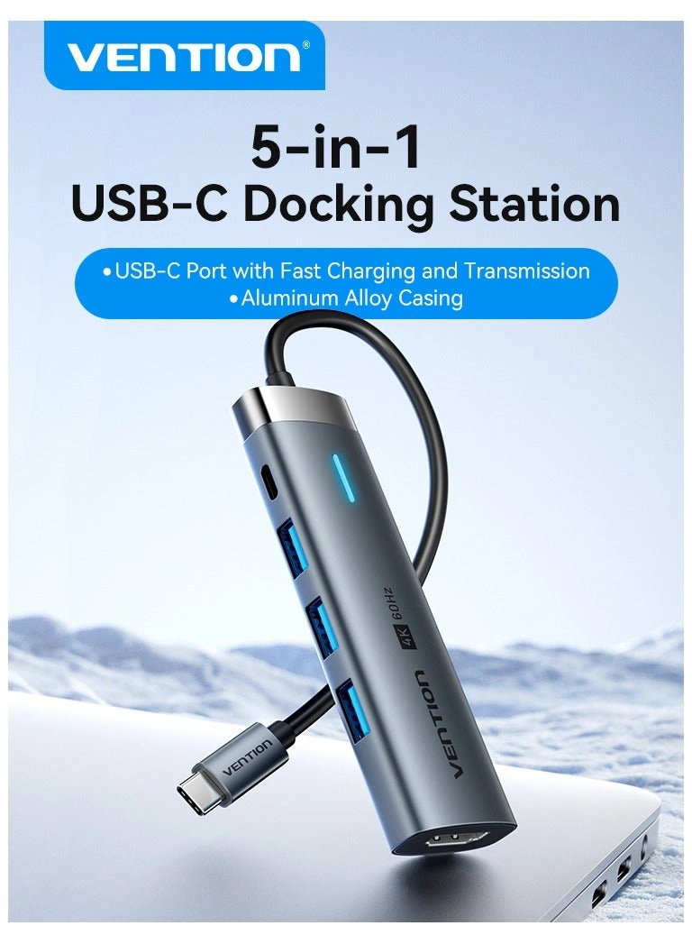 USB-C Docking Station - 4K@60Hz 100W PD 3x USB 3.0