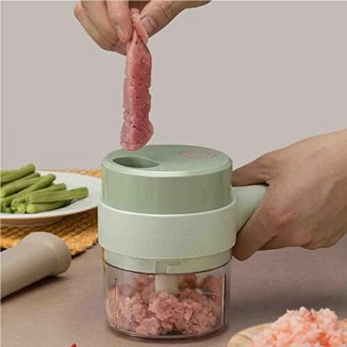 4 In 1 Handheld Electric Vegetable Cutter Set - USB RECHARGEABLE