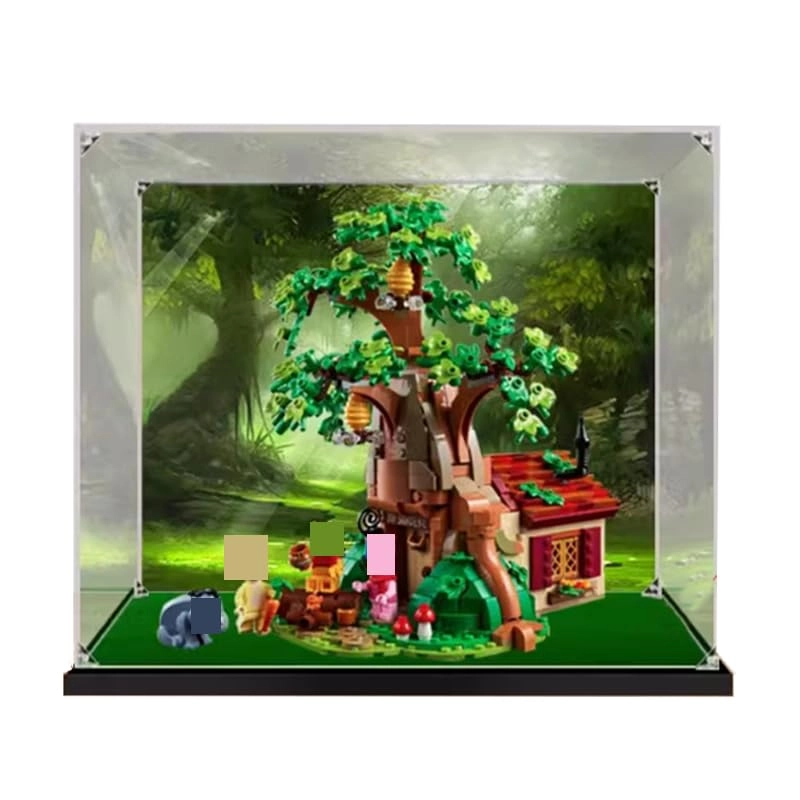 HCAEIOFJ Display Case for LEGO Winnie the Pooh 21326 - Acrylic + Wood-Plastic Composite