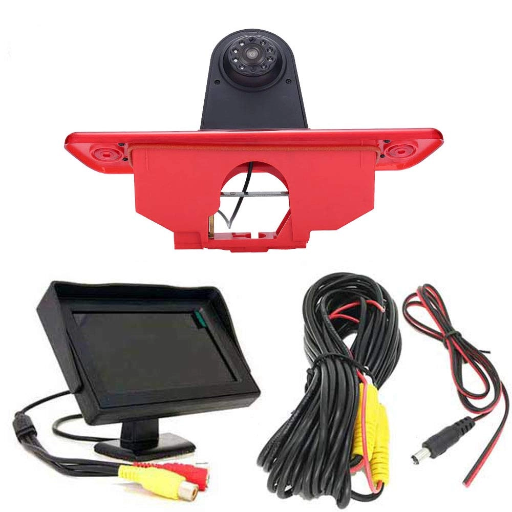 Brake Light Reversing Camera + Rear View Mirror Monitor - Night vision 628 x 586 pixels