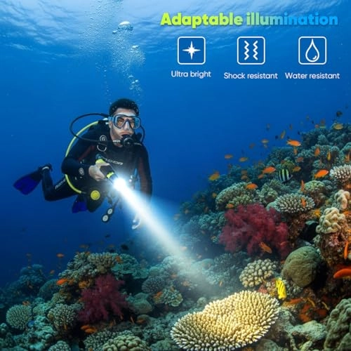 HCF1591A Diving Flashlight Rechargeable (1200lm) Pack